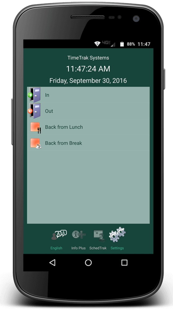 Mobile Time Clock App for Employees - TimeTrak Systems