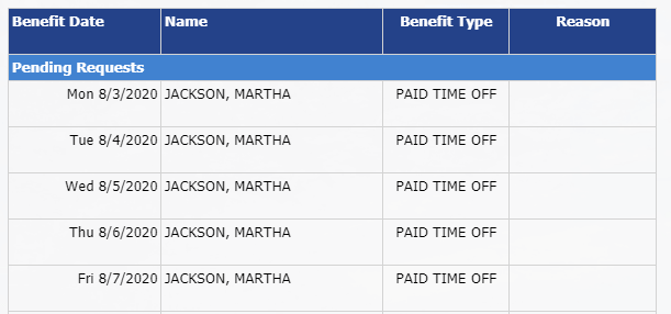 PTO request software