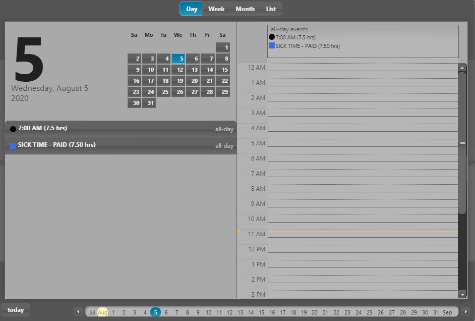 vaction scheduling