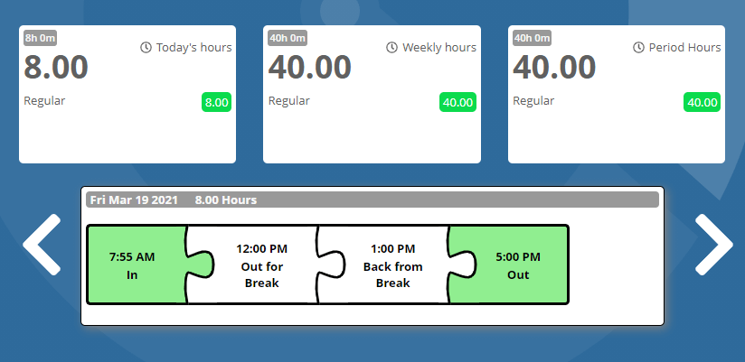 online employee time clock self-service